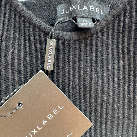 JLUXLABEL Black Ribbed Bralette - Picture 4 of 5